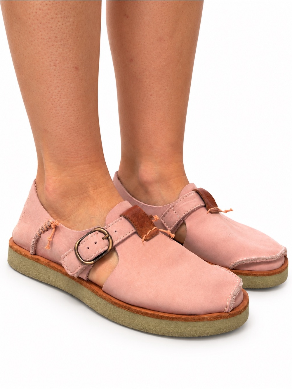 Satorisan Benirras Premium Leather Sandals 37 Pink Rustic Boho Hippie Handmade